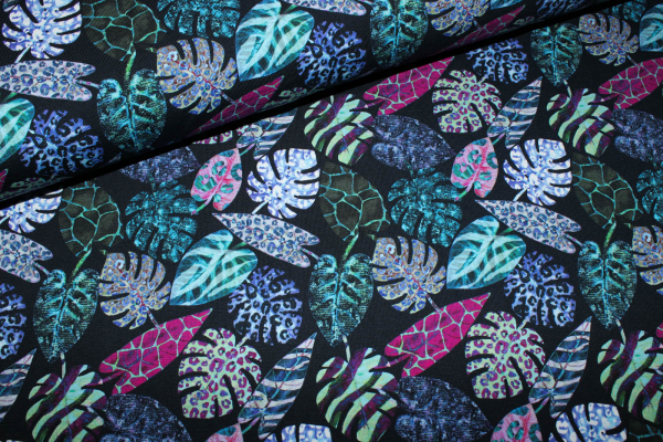 Jersey Blätter dunkelblau (10 cm)